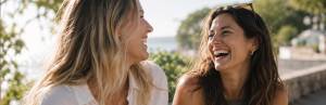 What My Sister's Diagnosis Taught Me About My Own Risk 2 2 women smiling outside